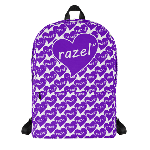 razel™ Purple Hearted Motif Backpack