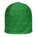 Marijuana Tree Star Motif Beanie