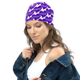 razel™ Purple Hearted Motif Beanie