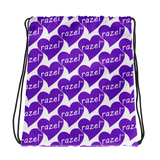 razel™ Purple Hearted Motif Drawstring Bag