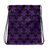 Purp Gang Rock Star Motif Drawstring Bag