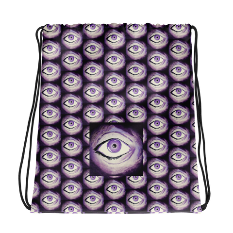 Thousand Eyes of razel™ Motif Drawstring Bag