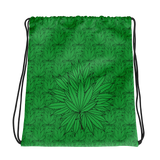 Marijuana Tree Star Motif Drawstring Bag