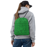 Marijuana Tree Star Motif Drawstring Bag