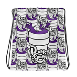 Purp Gang Double Cup Motif Drawstring Bag