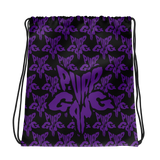 Purp Gang Rock Star Motif Drawstring Bag