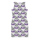 Purp Gang Double Cup Motif Classy Dress