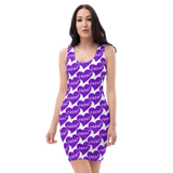 razel™ Purple Hearted Motif Classy Dress