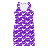 razel™ Purple Hearted Motif Classy Dress