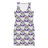 Purp Gang Double Cup Motif Classy Dress