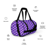 razel™ Purple Hearted Motif Gym Bag