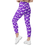 razel™ Purple Hearted Motif Pocket Leggings