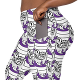 Purp Gang Double Cup Motif Pocket Leggings