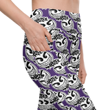 razel™ Gang Drip Face Motif Pocket Leggings