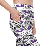 Purp Gang Double Cup Motif Pocket Leggings