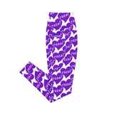 razel™ Purple Hearted Motif Pocket Leggings