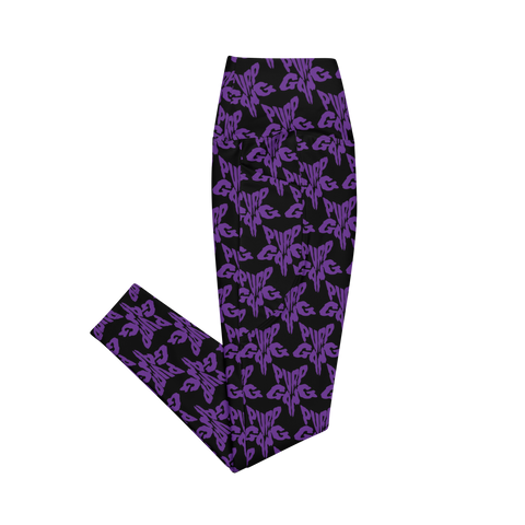 Purp Gang Rock Star Motif Pocket Leggings