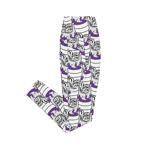 Purp Gang Double Cup Motif Pocket Leggings