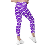 razel™ Purple Hearted Motif Pocket Leggings