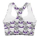 Purp Gang Double Cup Motif Crop Top