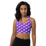 razel™ Purple Hearted Motif Crop Top