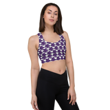 Purp Gang Rock Star Motif Crop Top