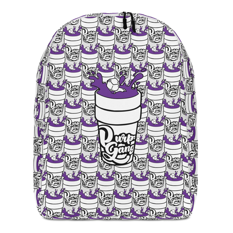 Purp Gang Double Cup Motif Minimalist Backpack