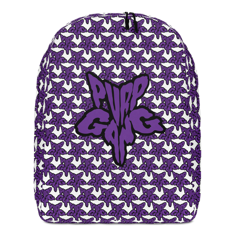 Purp Gang Rock Star Motif Minimalist Backpack