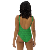 Marijuana Tree Star Motif One-Piece Swimsuit