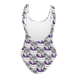 Purp Gang Double Cup Motif One-Piece Swimsuit