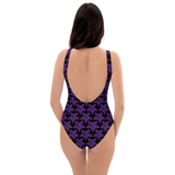 Purp Gang Rock Star Motif One-Piece Swimsuit