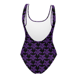 Purp Gang Rock Star Motif One-Piece Swimsuit