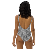 razel™ Face QR Code Motif One-Piece Swimsuit