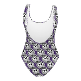 razel™ Gang Drip Face Motif One-Piece Swimsuit