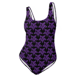 Purp Gang Rock Star Motif One-Piece Swimsuit