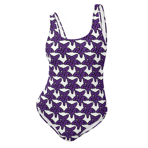 Purp Gang Rock Star Motif One-Piece Swimsuit