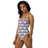 Purp Gang Double Cup Motif One-Piece Swimsuit