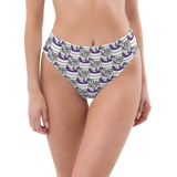 Purp Gang Double Cup Motif High-Waisted Bikini Bottom