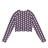 Thousand Eyes of razel™ Motif Long-Sleeve Crop Top