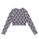 razel™ Gang Drip Face Motif Long-Sleeve Crop Top