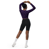 Purp Gang Rock Star Motif Long-Sleeve Crop Top