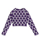 Purp Gang Rock Star Motif Long-Sleeve Crop Top