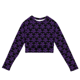 Purp Gang Rock Star Motif Long-Sleeve Crop Top