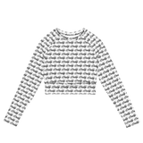 zDaddy Motif Long-Sleeve Crop Top