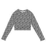 razel™ Face QR Codes Motif Long-Sleeve Crop Top