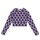 Purp Gang Rock Star Motif Long-Sleeve Crop Top