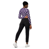 Purp Gang Rock Star Motif Long-Sleeve Crop Top