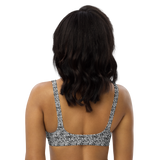 razel™ Face QR Code Motif Padded Bikini Top