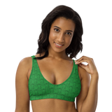 Marijuana Tree Star Motif Padded Bikini Top