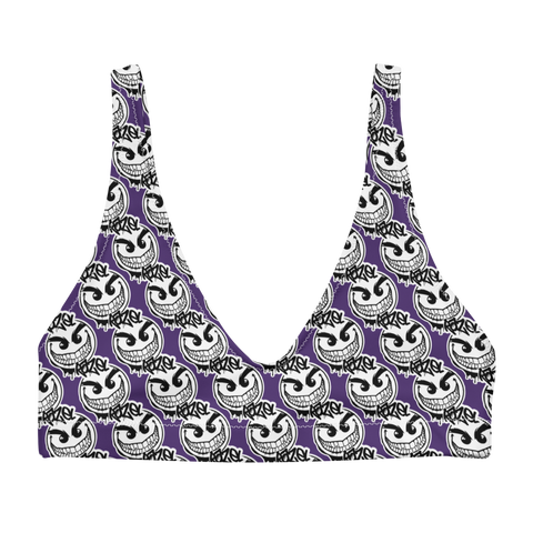 razel™ Gang Drip Face Motif Padded Bikini Top